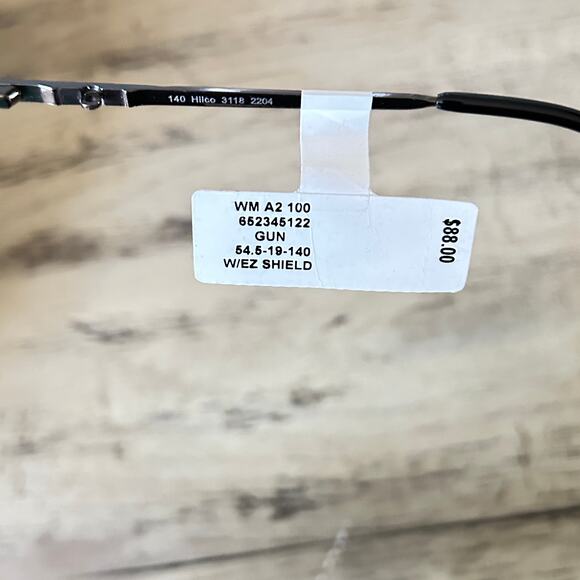 A2 Eyeglasses 100 Gunmetal Rectangular Frame 54.5 19 140  NEW - Picture 7 of 12